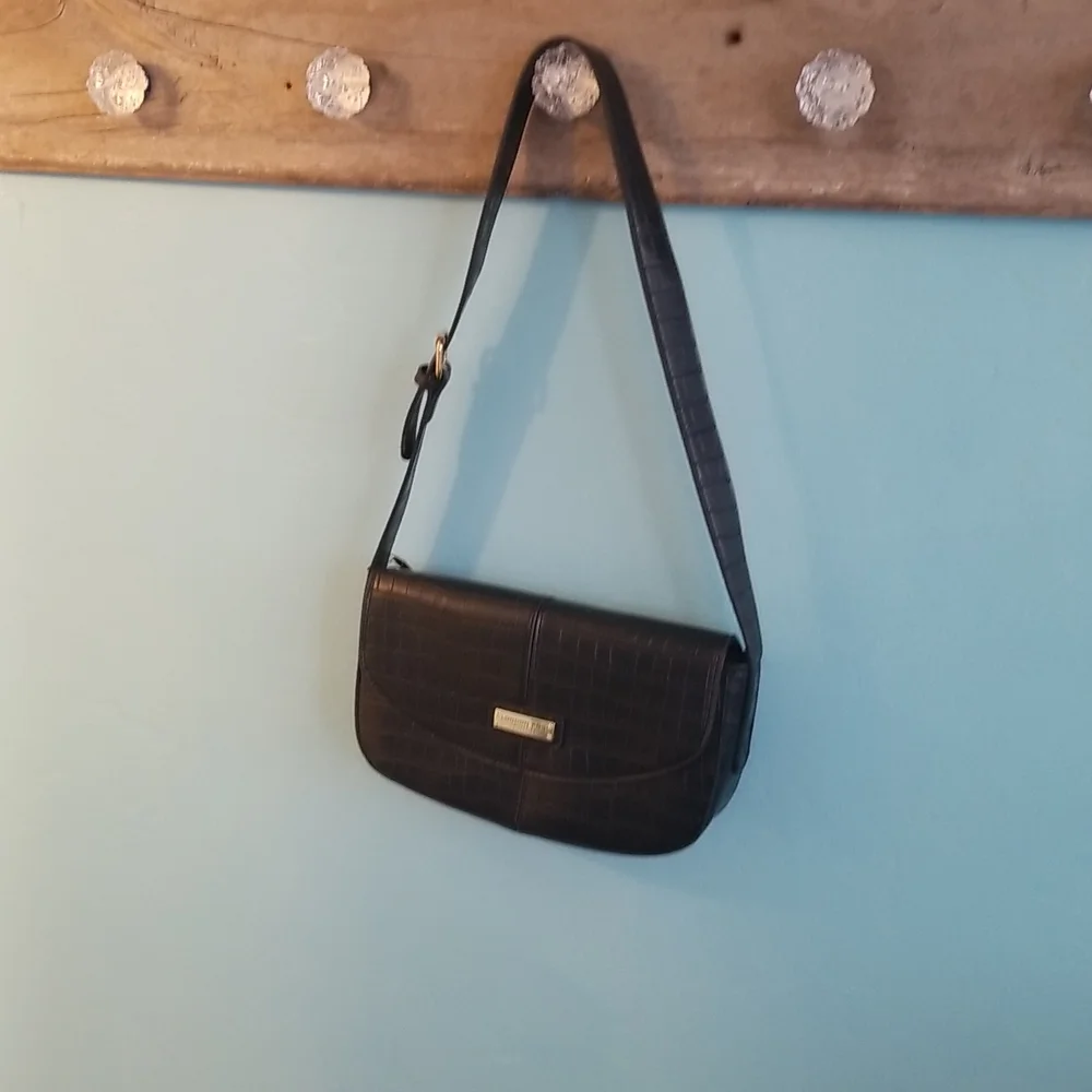 NWT London Fog Astor Shoulder Bag Faux Croc - Picture 1 of 9